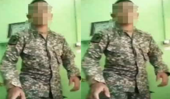 Polis Siasat Lelaki Memakai Uniform Tentera Beraksi Lucah