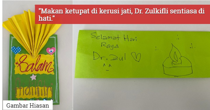 Menteri Agama Teruja Terima Kad Ucapan Raya Dari Peminat Cilik