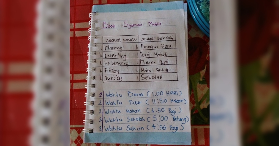 Waktu Sukan Seawal 4:56 Pagi, Warganet Terhibur Tengok Jadual Budak Ni